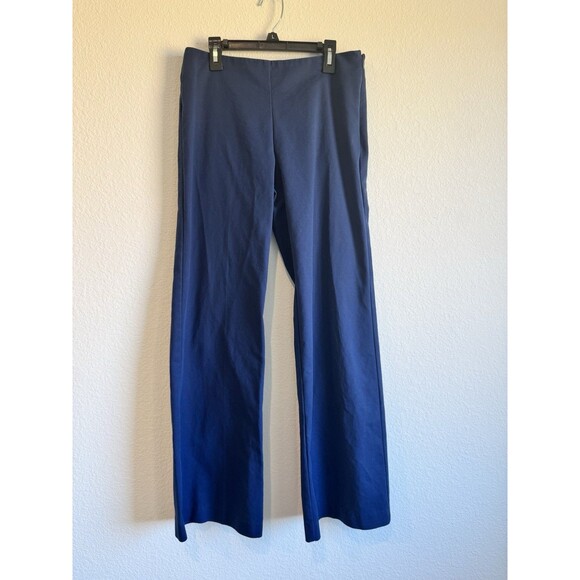 Trina Turk Women's Navy Blue Mid Rise Wide Leg Dress Pant Trousers Side Zip 6 - Picture 1 of 10